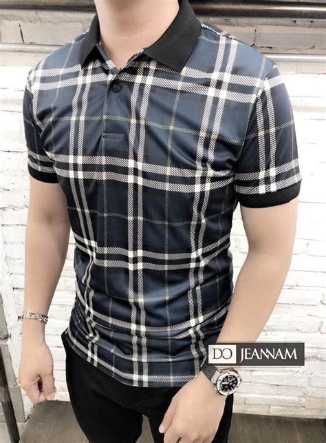 Áo Thun Nam Cổ Tròn Burberry Xanh Đen CT162 